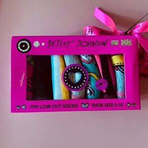 Betsey Johnson Colorful Low Cut Socks 7-Pack